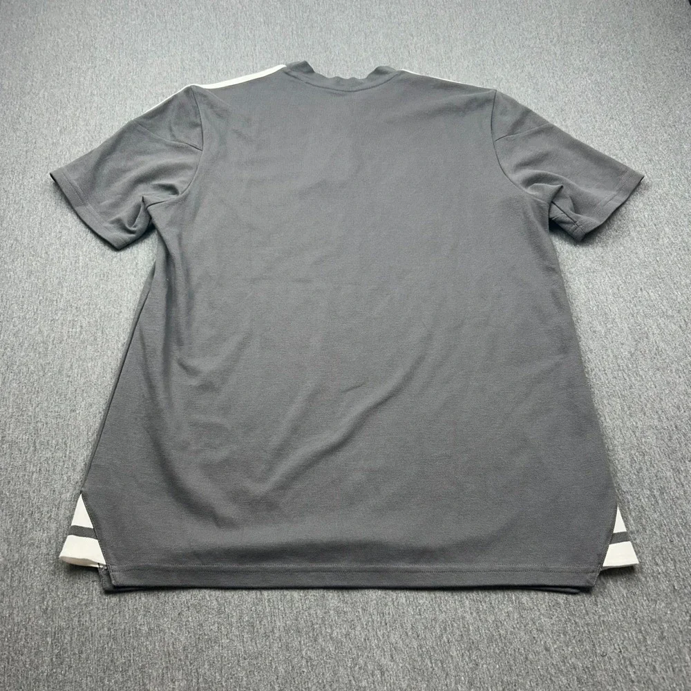 Adidas Aeroready Columbus Crew‎ Soccer Short Sleeve Polo Shirt Mens Medium Gray